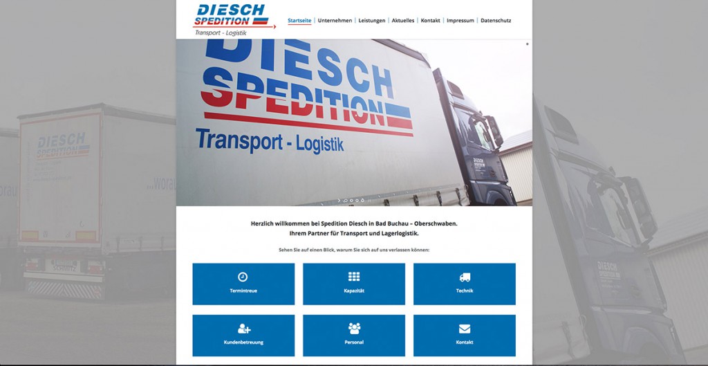 Website Diesch Spedition